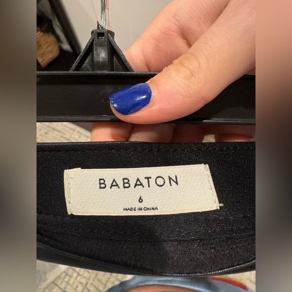 ARITZIA BABTON VEGAN LEATHER BLACK SKIRT - Picture 4 of 5